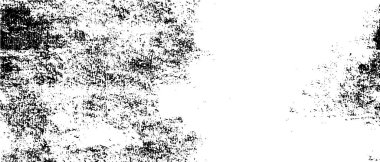 Grunge arkaplan vektörü modern tasarım. Noktaların, tozun, çizgilerin soyut gerçeküstü deseni. Baskı ve tasarım kartvizitleriyle, etiketleriyle, posterleriyle kaotik monokrom dokusu
