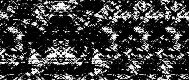 Grunge üst üste biniyor. Soyut siyah-beyaz vektör arkaplanı. Çatlak, leke ve noktalarda kirli desenli tek renkli klasik yüzey. Karanlık korku tarzında eski bir duvar.