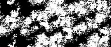Grunge siyah beyaz desen. Monokrom soyut dokusu. Çatlakların, sürtünmelerin, çiplerin, lekelerin, mürekkep lekelerinin, çizgilerin geçmişi. Koyu tasarım arka plan yüzeyi