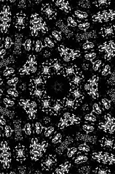 Geometrik Elementlerle Siyah Beyaz Dijital Desen Basit Tasarımı Olan Tek — Stok Vektör