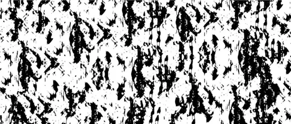 Grunge üst üste biniyor. Soyut siyah-beyaz vektör arkaplanı. Çatlak, leke ve noktalarda kirli desenli tek renkli klasik yüzey. Karanlık korku tarzında eski bir duvar.