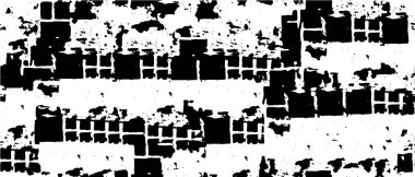 Grunge siyah beyaz desen. Monokrom soyut dokusu. Çatlakların, sürtünmelerin, çiplerin, lekelerin, mürekkep lekelerinin, çizgilerin geçmişi. Koyu tasarım arka plan yüzeyi