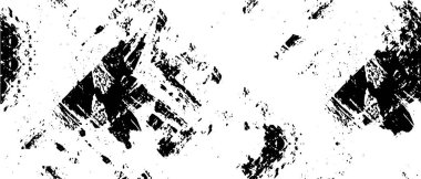 Grunge arka planı siyah beyaz vektör. Toz, kir ve lekelerin soyut dokusu