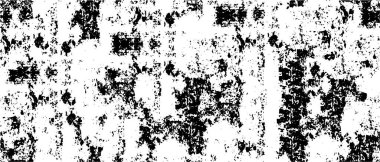 Siyah-beyaz grunge vektör arka planı. Leke ve çatlaklardan gelen tek renkli doku geniş ekran. Tasarım ve yazdırma için soyut ögeler