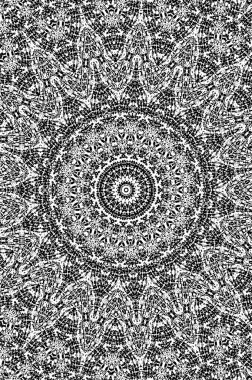 Vektör Dikişsiz siyah beyaz etnik desen 