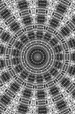 Vektör Dikişsiz siyah beyaz etnik desen 