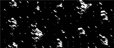 Siyah-beyaz grunge vektör arka planı. Leke ve çatlaklardan gelen tek renkli doku geniş ekran. Tasarım ve yazdırma için soyut ögeler