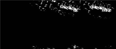 Siyah-beyaz grunge vektör arka planı. Leke ve çatlaklardan gelen tek renkli doku geniş ekran. Tasarım ve yazdırma için soyut ögeler