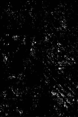 Siyah-beyaz grunge vektör arka planı. Leke ve çatlaklardan gelen tek renkli doku geniş ekran. Tasarım ve yazdırma için soyut ögeler