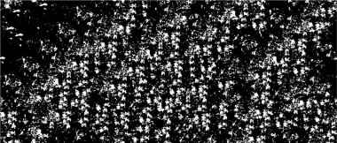 Siyah-beyaz grunge vektör arka planı. Leke ve çatlaklardan gelen tek renkli doku geniş ekran. Tasarım ve yazdırma için soyut ögeler