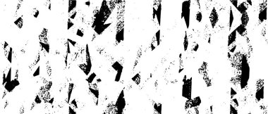 Siyah-beyaz grunge vektör arka planı. Leke ve çatlaklardan gelen tek renkli doku geniş ekran. Tasarım ve yazdırma için soyut ögeler
