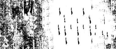 Siyah-beyaz grunge vektör arka planı. Leke ve çatlaklardan gelen tek renkli doku geniş ekran. Tasarım ve yazdırma için soyut ögeler