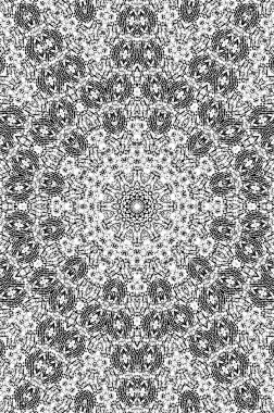 Vektör Dikişsiz siyah beyaz etnik desen 