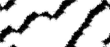 Grunge siyah beyaz desen. Monokrom soyut dokusu. Çatlakların, sürtünmelerin, çiplerin, lekelerin, mürekkep lekelerinin, çizgilerin geçmişi. Koyu tasarım arka plan yüzeyi