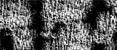 Grunge üst üste biniyor. Soyut siyah-beyaz vektör arkaplanı. Çatlak, leke ve noktalarda kirli desenli tek renkli klasik yüzey. Karanlık korku tarzında eski bir duvar.