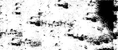 Grunge üst üste biniyor. Soyut siyah-beyaz vektör arkaplanı. Çatlak, leke ve noktalarda kirli desenli tek renkli klasik yüzey. Karanlık korku tarzında eski bir duvar.