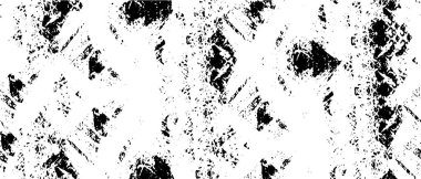 Grunge üst üste biniyor. Soyut siyah-beyaz vektör arkaplanı. Çatlak, leke ve noktalarda kirli desenli tek renkli klasik yüzey. Karanlık korku tarzında eski bir duvar.
