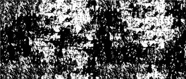 Grunge üst üste biniyor. Soyut siyah-beyaz vektör arkaplanı. Çatlak, leke ve noktalarda kirli desenli tek renkli klasik yüzey. Karanlık korku tarzında eski bir duvar.