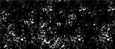 Grunge üst üste biniyor. Soyut siyah-beyaz vektör arkaplanı. Çatlak, leke ve noktalarda kirli desenli tek renkli klasik yüzey. Karanlık korku tarzında eski bir duvar.