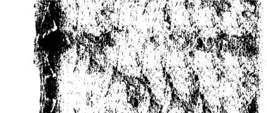 Grunge üst üste biniyor. Soyut siyah-beyaz vektör arkaplanı. Çatlak, leke ve noktalarda kirli desenli tek renkli klasik yüzey. Karanlık korku tarzında eski bir duvar.