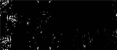 Grunge üst üste biniyor. Soyut siyah-beyaz vektör arkaplanı. Çatlak, leke ve noktalarda kirli desenli tek renkli klasik yüzey. Karanlık korku tarzında eski bir duvar.