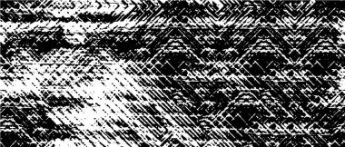 Grunge üst üste biniyor. Soyut siyah-beyaz vektör arkaplanı. Çatlak, leke ve noktalarda kirli desenli tek renkli klasik yüzey. Karanlık korku tarzında eski bir duvar.