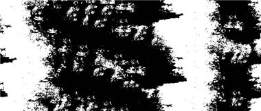 Grunge üst üste biniyor. Soyut siyah-beyaz vektör arkaplanı. Çatlak, leke ve noktalarda kirli desenli tek renkli klasik yüzey. Karanlık korku tarzında eski bir duvar.