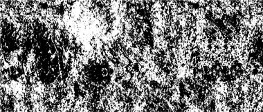 Grunge üst üste biniyor. Soyut siyah-beyaz vektör arkaplanı. Çatlak, leke ve noktalarda kirli desenli tek renkli klasik yüzey. Karanlık korku tarzında eski bir duvar.