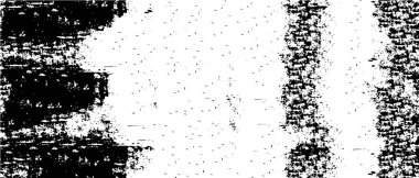 Grunge üst üste biniyor. Soyut siyah-beyaz vektör arkaplanı. Çatlak, leke ve noktalarda kirli desenli tek renkli klasik yüzey. Karanlık korku tarzında eski bir duvar.