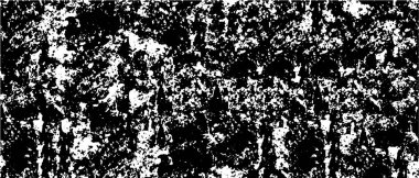 Grunge üst üste biniyor. Soyut siyah-beyaz vektör arkaplanı. Çatlak, leke ve noktalarda kirli desenli tek renkli klasik yüzey. Karanlık korku tarzında eski bir duvar.