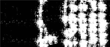 Grunge üst üste biniyor. Soyut siyah-beyaz vektör arkaplanı. Çatlak, leke ve noktalarda kirli desenli tek renkli klasik yüzey. Karanlık korku tarzında eski bir duvar.