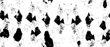 Grunge üst üste biniyor. Soyut siyah-beyaz vektör arkaplanı. Çatlak, leke ve noktalarda kirli desenli tek renkli klasik yüzey. Karanlık korku tarzında eski bir duvar.