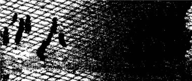 Grunge üst üste biniyor. Soyut siyah-beyaz vektör arkaplanı. Çatlak, leke ve noktalarda kirli desenli tek renkli klasik yüzey. Karanlık korku tarzında eski bir duvar.