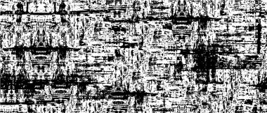 Grunge üst üste biniyor. Soyut siyah-beyaz vektör arkaplanı. Çatlak, leke ve noktalarda kirli desenli tek renkli klasik yüzey. Karanlık korku tarzında eski bir duvar.