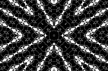 Vektör Dikişsiz siyah beyaz etnik desen 