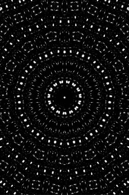 Yuvarlak desen tekrarlanıyor. Soyut arkaplan. siyah ve beyaz resim.