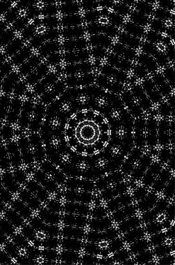 Yuvarlak desen tekrarlanıyor. Soyut arkaplan. siyah ve beyaz resim.