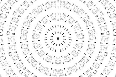 Vektör Dikişsiz siyah beyaz etnik desen 