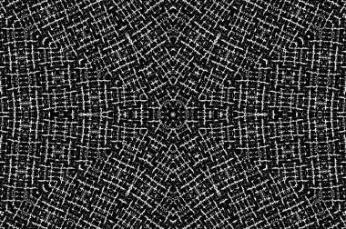 Yuvarlak desen tekrarlanıyor. Soyut arkaplan. siyah ve beyaz resim.