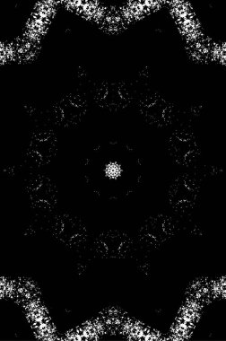 Yuvarlak desen tekrarlanıyor. Soyut arkaplan. siyah ve beyaz resim.