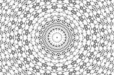 Çember geometrik şekilli soyut desen, vektör illüstrasyonu