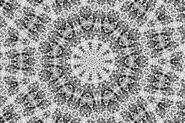Yuvarlak desen tekrarlanıyor. Soyut arkaplan. siyah ve beyaz resim.