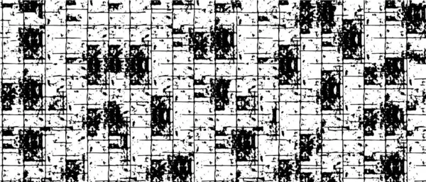 Padrão Grunge Monocromático Textura Preta Branca Abstrata Com Linhas Riscadas — Vetor de Stock