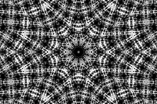 Herhalend Rond Patroon Abstracte Achtergrond Zwart Wit Afbeelding — Stockvector