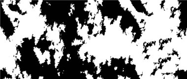 Grunge üst üste biniyor. Soyut siyah-beyaz vektör arkaplanı. Çatlak, leke ve noktalarda kirli desenli tek renkli klasik yüzey. Karanlık korku tarzında eski bir duvar.