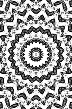 Vektör Dikişsiz siyah beyaz etnik desen 