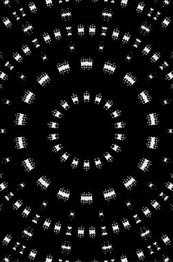 Yuvarlak desen tekrarlanıyor. tek renkli resim.