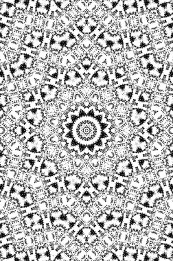 Vektör Dikişsiz siyah beyaz etnik desen 