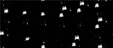 Grunge üst üste biniyor. Soyut siyah-beyaz vektör arkaplanı. Çatlak, leke ve noktalarda kirli desenli tek renkli klasik yüzey. Karanlık korku tarzında eski bir duvar.