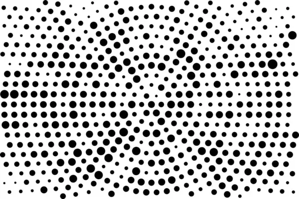 Abstracte Halftoon Textuur Chaotisch Van Zwarte Stippen Witte Achtergrond Futuristisch — Stockvector